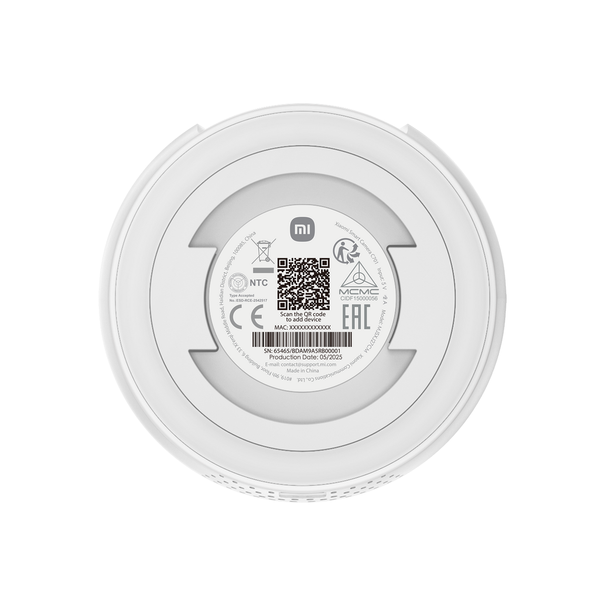 Övervakningskamera Xiaomi C701, Wi-Fi, 4K, Inomhus BHR07X7EU