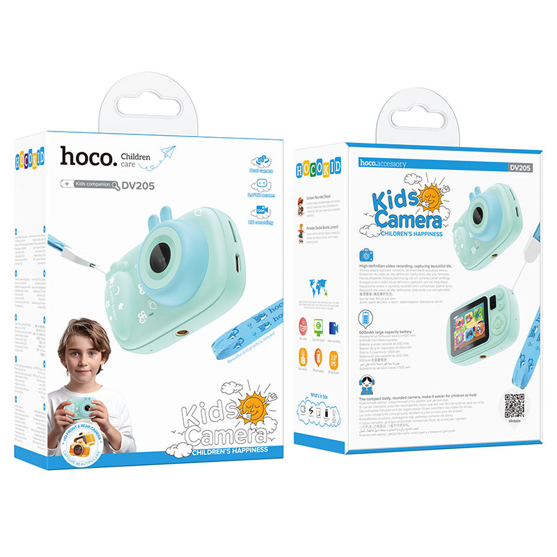 Digital kamera HOCO DV205 Kids, 720P, 1MP, Blå