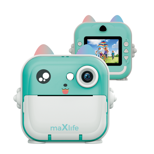 Digital kamera med utskriftsfunktion MaXlife MXPC-100 Kids, blå