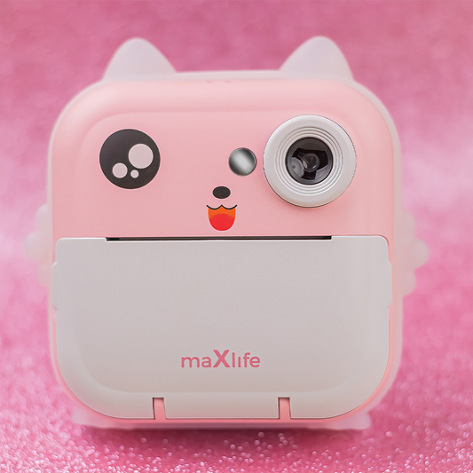 Digital kamera med utskriftsfunktion MaXlife MXPC-100 Kids, Rosa