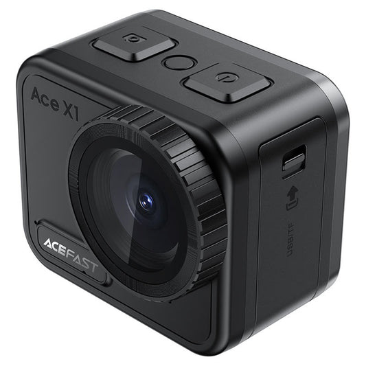 Sportkamera Acefast X1, 4K, Wi-Fi, Svart