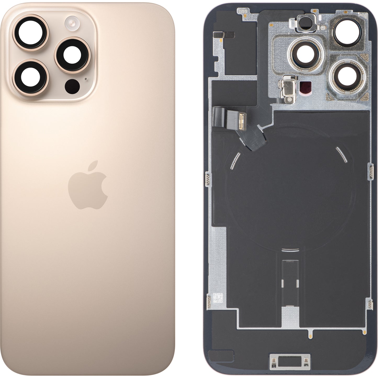 Batterilucka Apple iPhone 16 Pro Max, Guld (Desert Titanium), Swap