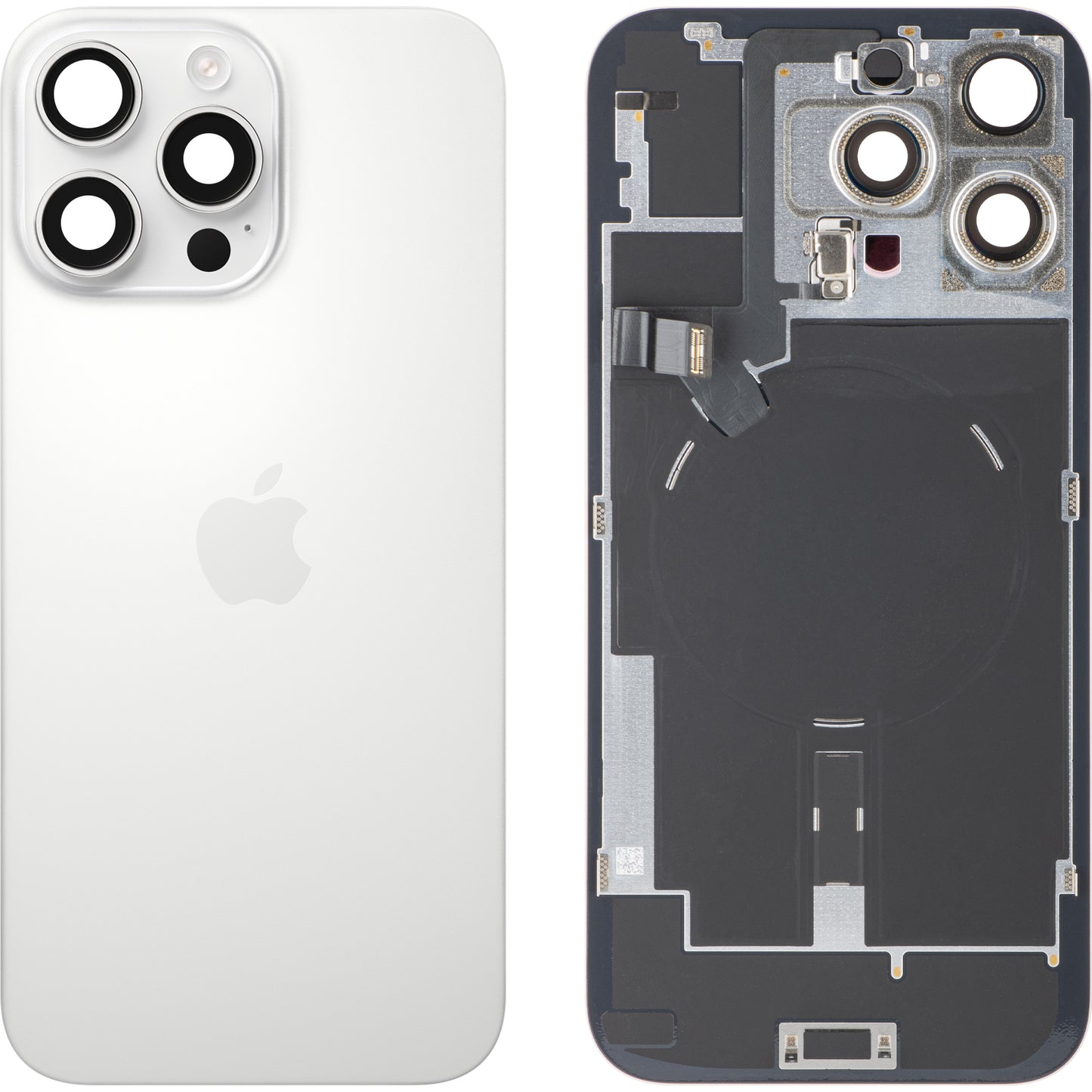 Batterilucka Apple iPhone 16 Pro Max, Vit (White Titanium), Swap
