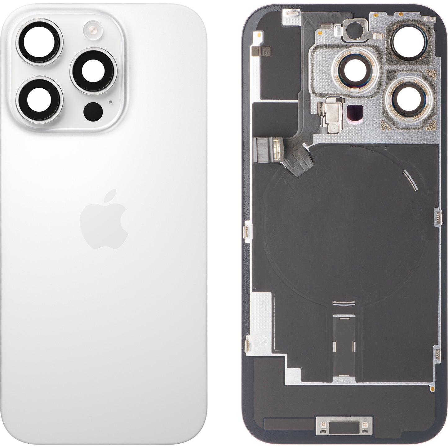 Batterilucka Apple iPhone 16 Pro, Vit (White Titanium), Swap