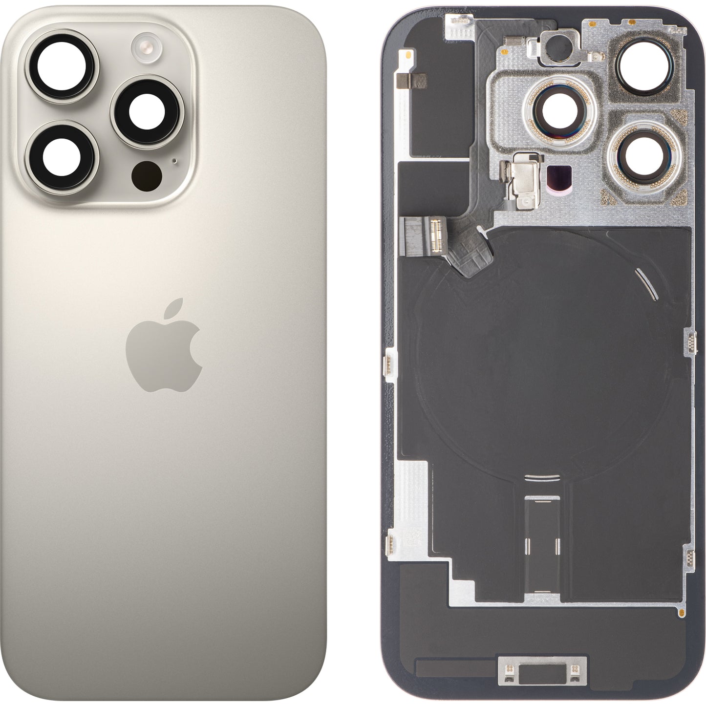 Batterilucka Apple iPhone 16 Pro, Beige (Natural Titanium), Swap