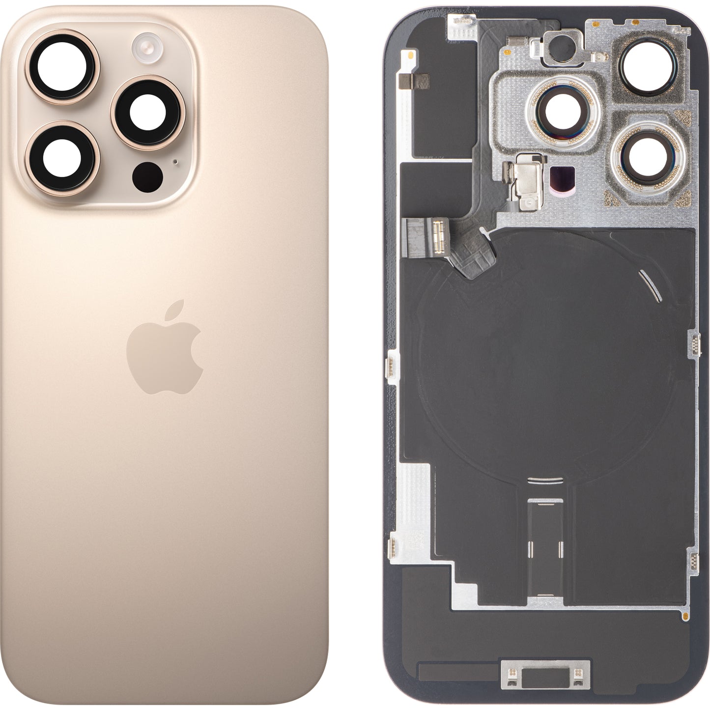 Batterilucka Apple iPhone 16 Pro, Guld (Desert Titanium), Swap