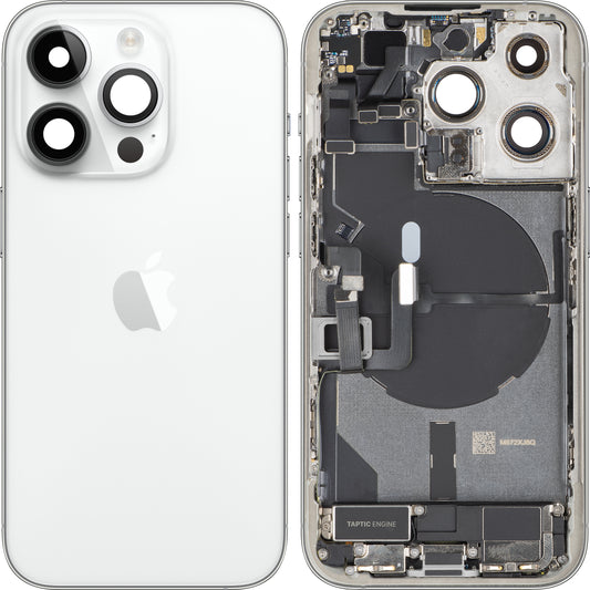 Batterilucka Apple iPhone 14 Pro, Med Mellanhus, Fullständiga Delar, Silver, Swap