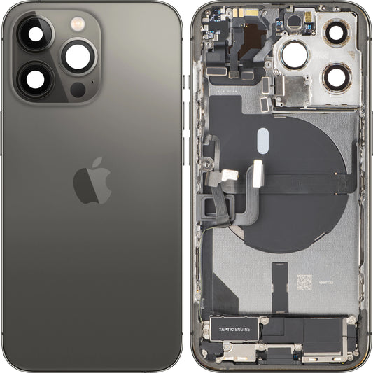 Batterilucka Apple iPhone 13 Pro, Med Mellanhus, Fullständiga Delar, Svart (Graphite), Swap