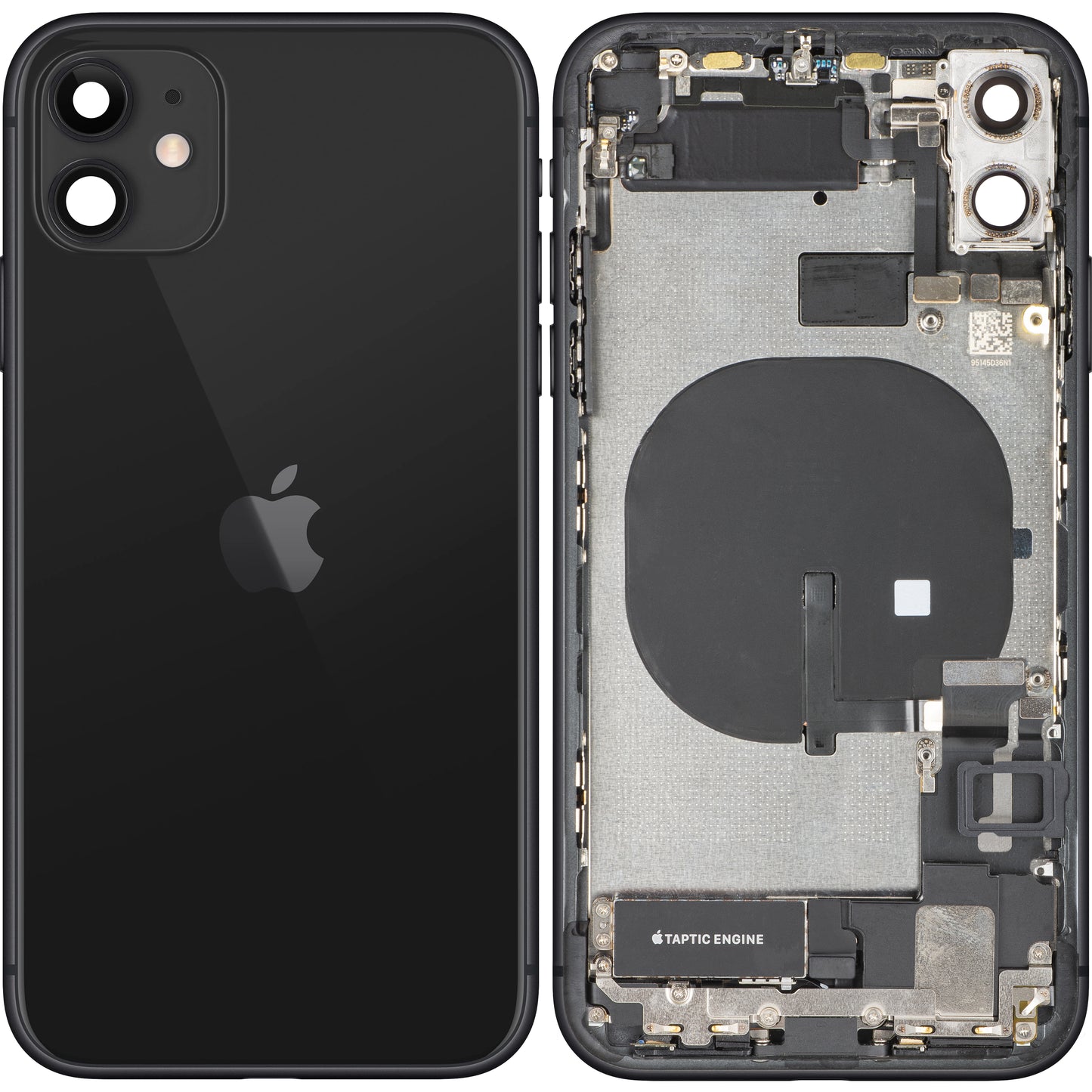 Batterilucka Apple iPhone 11, Med Mellanhus, Fullständiga Delar, Svart, Swap