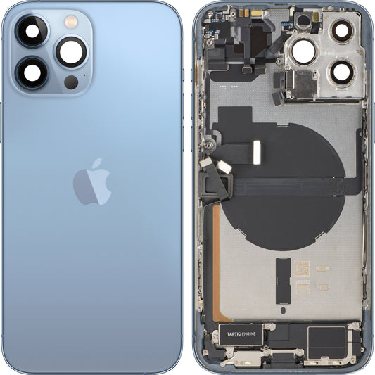 Batterilucka Apple iPhone 13 Pro Max, Med Mellanhus, Fullständiga Delar, Blå (Sierra Blue), Swap