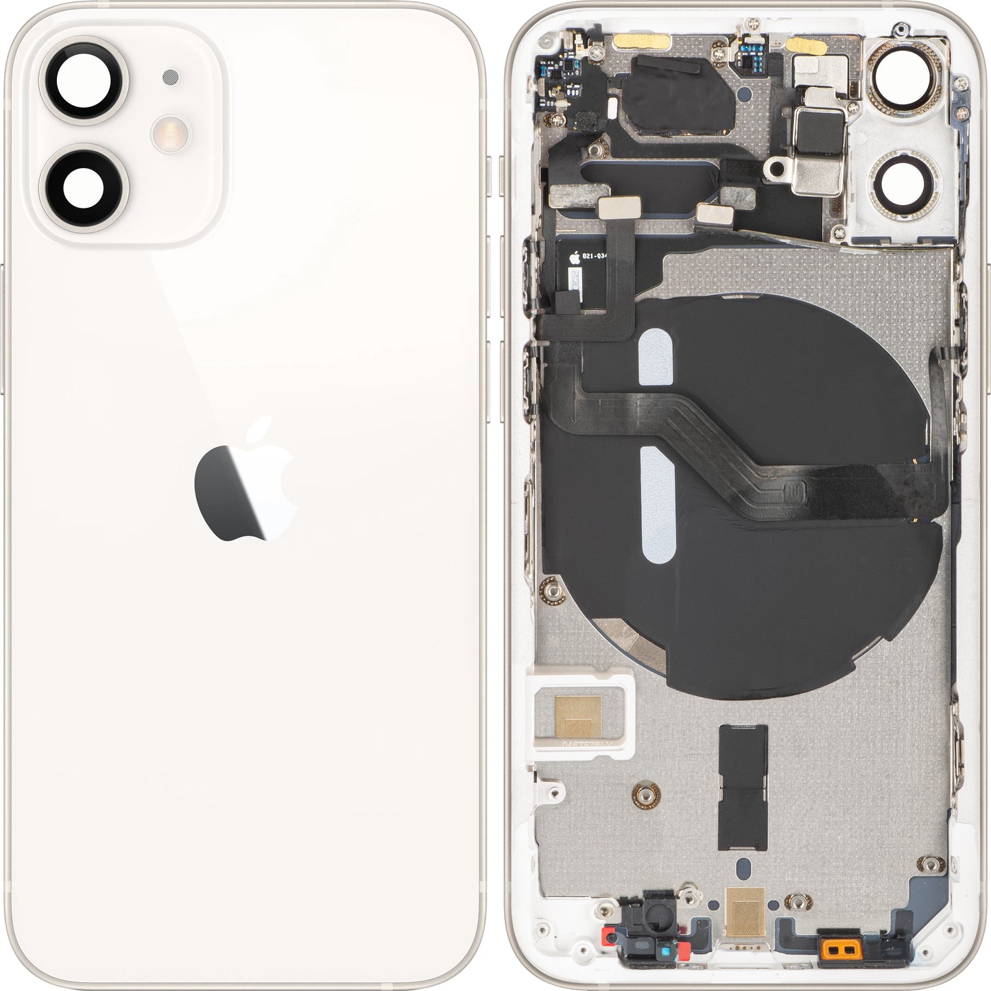 Batterilucka Apple iPhone 12 mini, Med Mellanhus, Vit, Swap