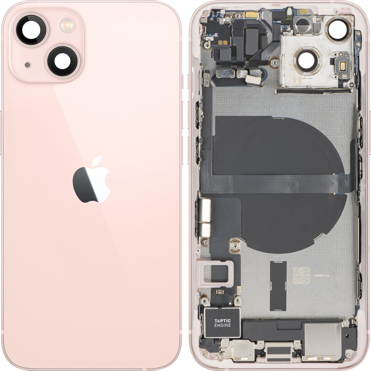Batterilock Apple iPhone 13, med mellanhölje, fulla delar, rosa, premium swap