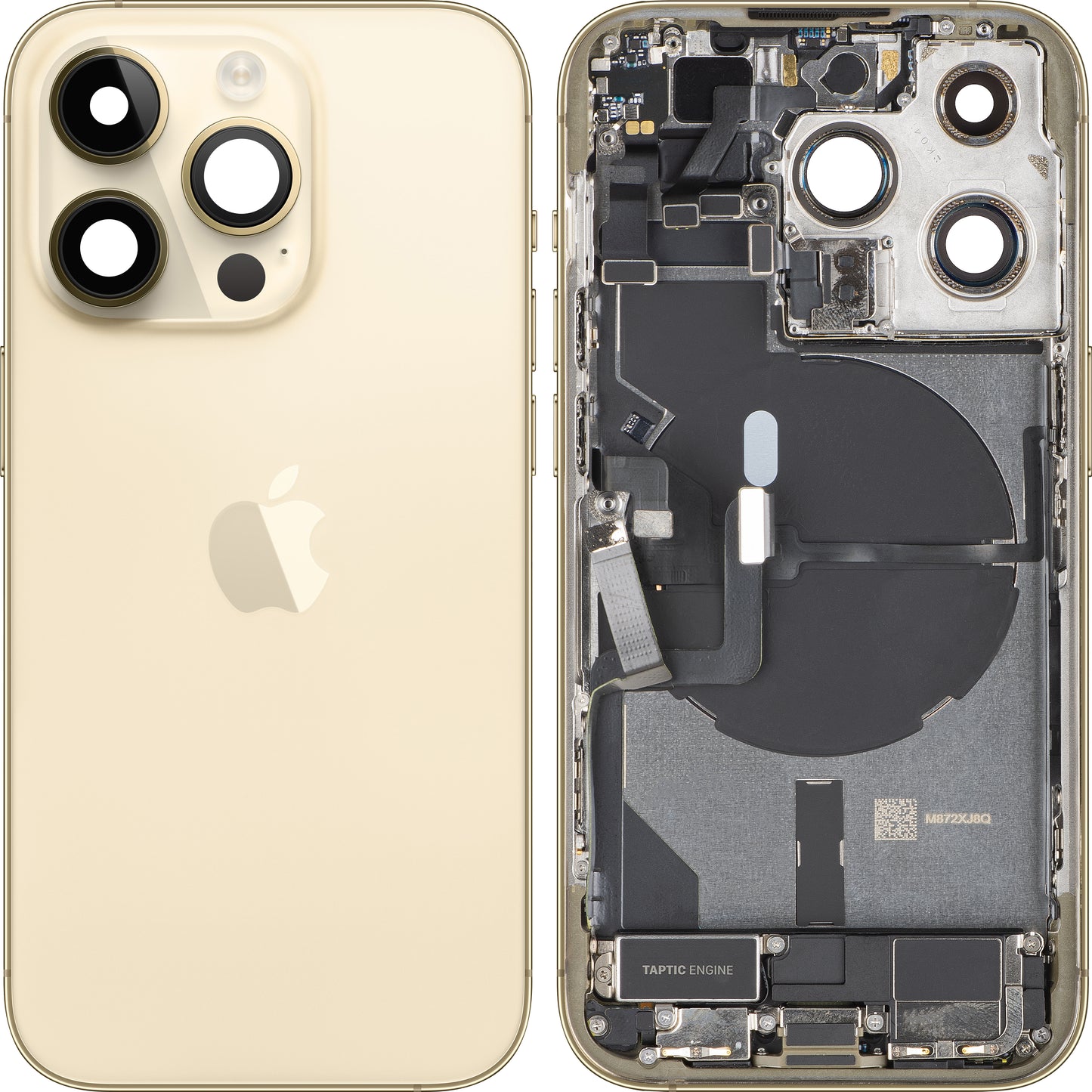 Batterilock Apple iPhone 14 Pro, medelhölje, US-version, guld, swap