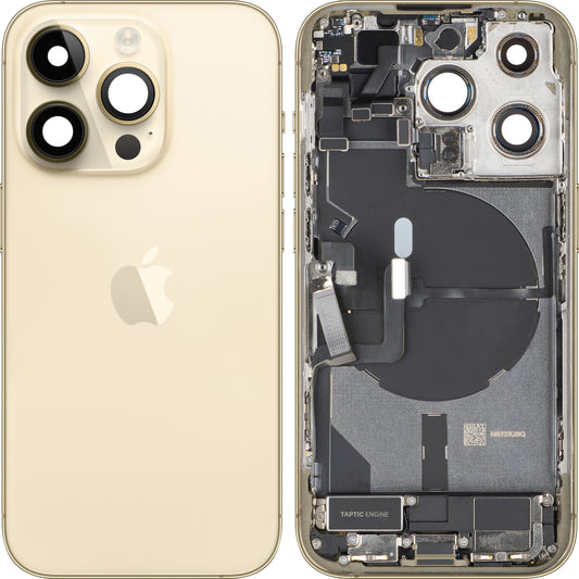 Apple iPhone 14 Pro Battery Cover, With Middle Case, US Version, Gold, Swap