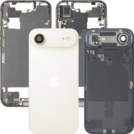Batterilock Apple iPhone 17 Air, med mittchassi, fullständiga delar, guld (Light Gold), premium swap