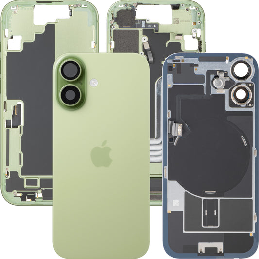 Batterilock Apple iPhone 17, med mittdel, fulla delar, grön (Sage), premium swap