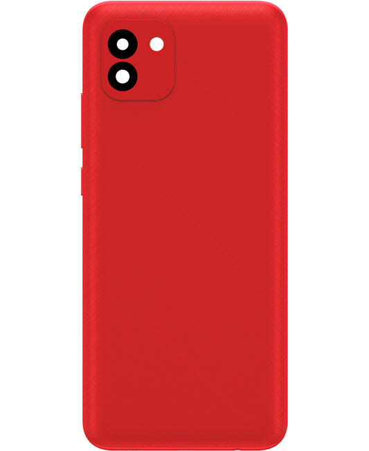 Batterilucka kompatibel med Samsung Galaxy A03 A035, Version F, Röd