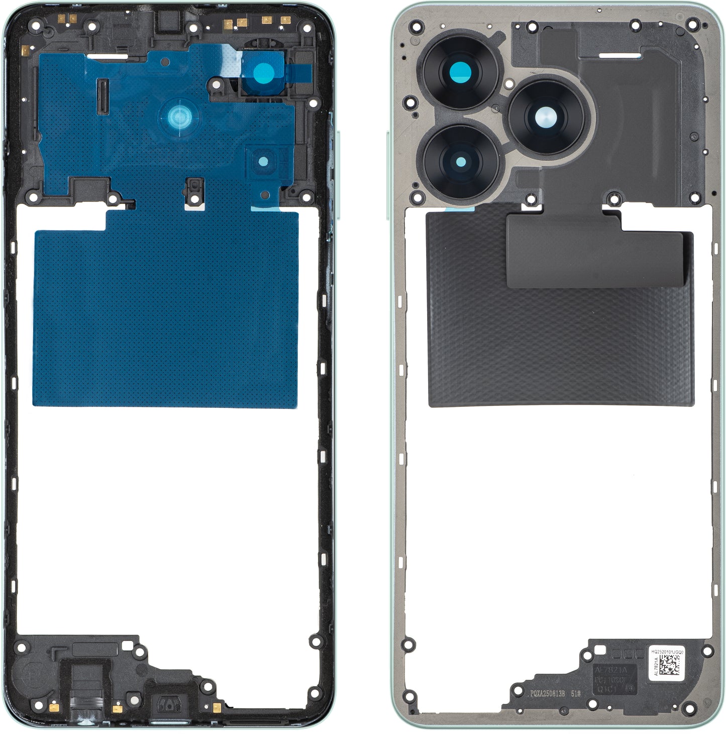 Mellanhölje Honor X5c Plus, Turkos (Cyan Lake), Service Pack 9707ACHY