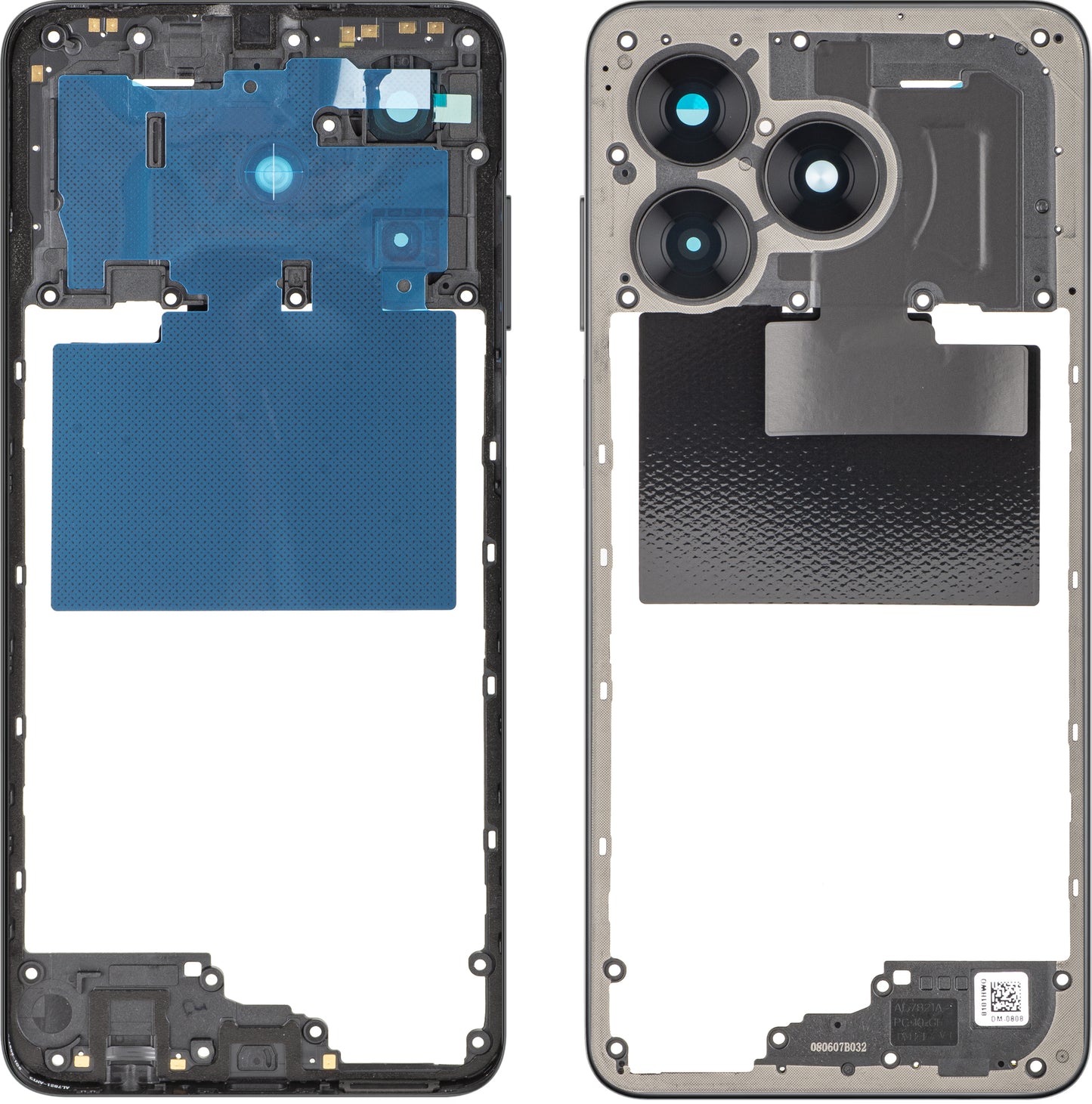 Mellanhölje Honor X5c Plus, Svart (Midnight Black), Service Pack 9707ACHX