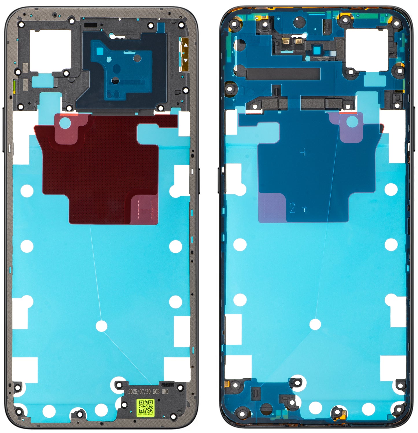 Mellanhölje Honor X7d 4G / 400 Smart 4G, Svart (Velvet Black), Service Pack 9707ACDP