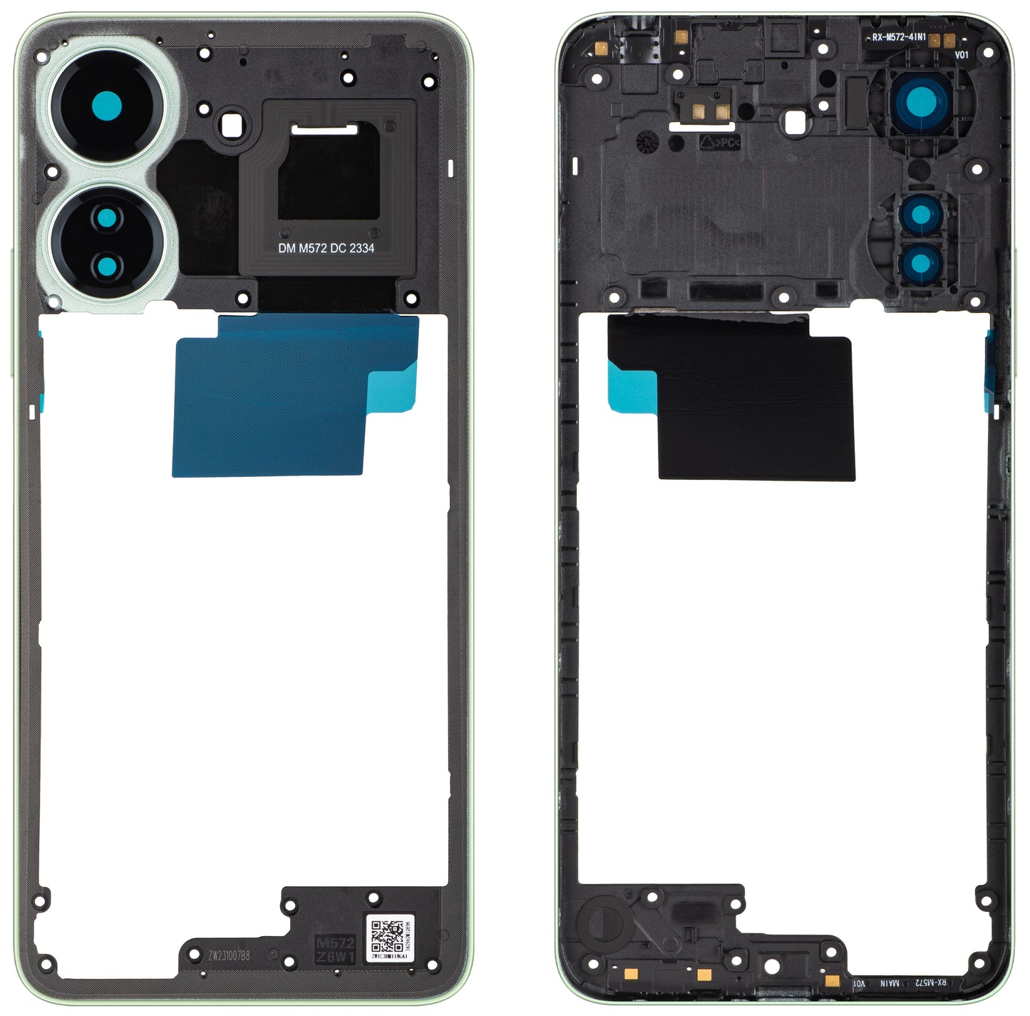 Mellanhölje Xiaomi Redmi 13C NFC, Grön (Clover Green), Service Pack 560002C3UN00