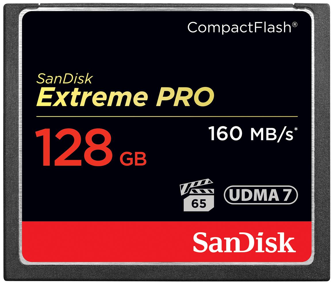 CompactFlash-minneskort SanDisk Extreme Pro, 128Gb, UDMA 7 SDCFXPS-128G-X46