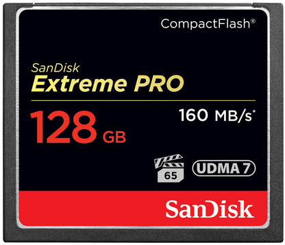 CompactFlash-minneskort SanDisk Extreme Pro, 128Gb, UDMA 7 SDCFXPS-128G-X46