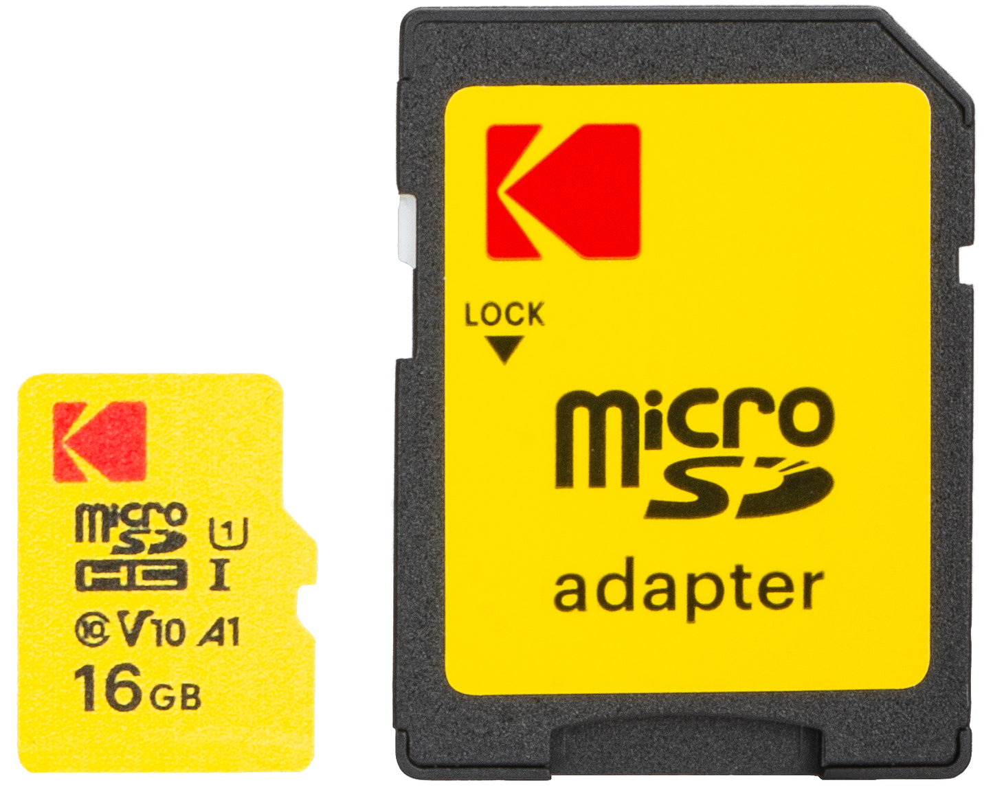 Kodak Premium Performance microSDHC Memory Card, 16GB, Class 10 / UHS-1 U1, With Adapter EKMSDM16GHC10J6