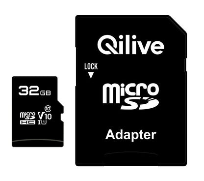 Minneskort microSDHC Qilive Android A1, 32Gb, Klass 10 / UHS-1 U3, Med Adapter EKMSDM32GHC10U3QL2