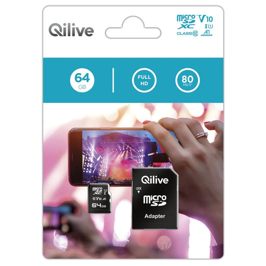 Minneskort microSDHC Qilive Android A1, 32Gb, Klass 10 / UHS-1 U3, Med Adapter EKMSDM32GHC10U3QL2