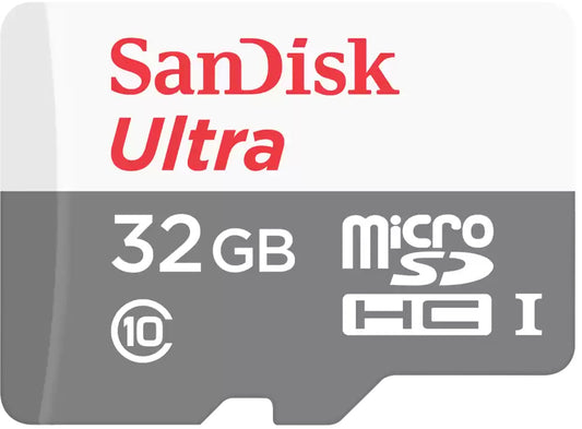 Minneskort microSDHC SanDisk Ultra, 32Gb, Klass 10, Med Adapter SDSQUNR-032G-GN3MA