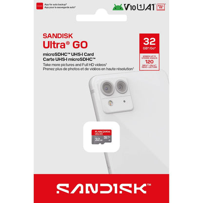 microSDHC-minneskort SanDisk Ultra GO Android A1, 32GB, Klass 10 / UHS-1 U1 SDSQUGN-032G-GN6MN