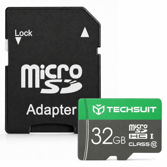 Techsuit THCM11 microSDHC-minneskort, 32 GB, klass 10, med adapter