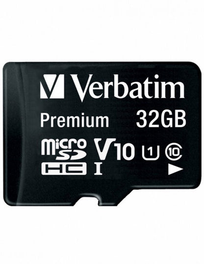 Verbatim microSDHC-minneskort, 32GB, Klass 10 / UHS-1 U1, Med adapter