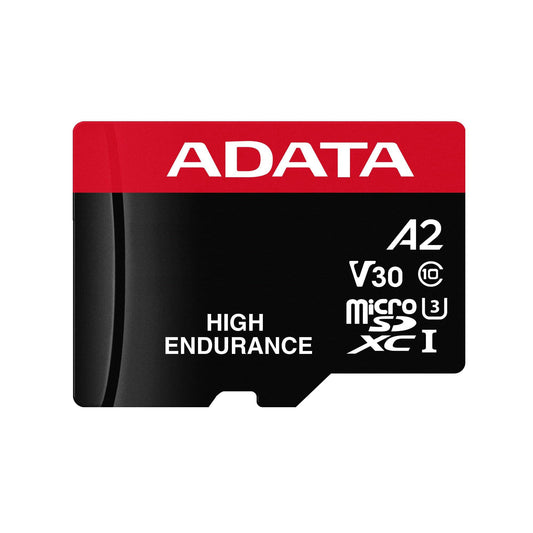 Minneskort microSDXC Adata High Endurance, 64Gb, Klass 10 / UHS-1 U3, Med Adapter AUSDX64GUI3V30SHA2-RA1