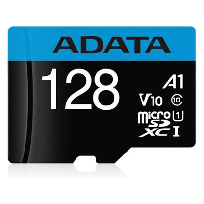 microSDXC-minneskort Adata Premier, 128GB, Klass 10 / UHS-1 U1, med adapter AUSDX128GUICL10A1-RA1