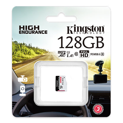 Kingston Endurance microSDXC-minneskort, 128Gb, Klass 10 / UHS-1 U1 SDCE/128GB