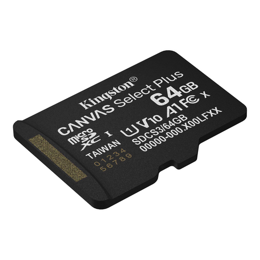 Kingston Canvas Select Plus Android A1 microSDXC-minneskort, 64Gb, Klass 10 / UHS-1 U1 SDCS3/64GBSP