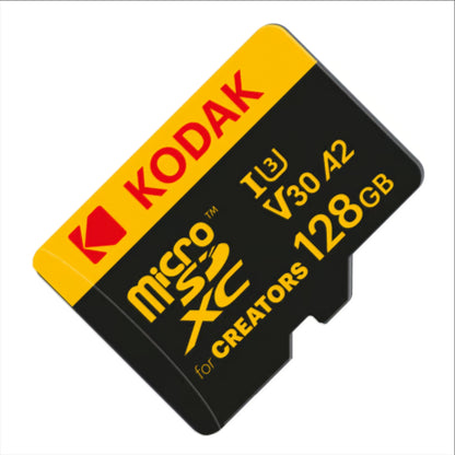 microSDXC-minneskort Kodak for Creators, 128GB, Klass 10 / UHS-1 U3, med adapter EKMSDM128GXCU3CR