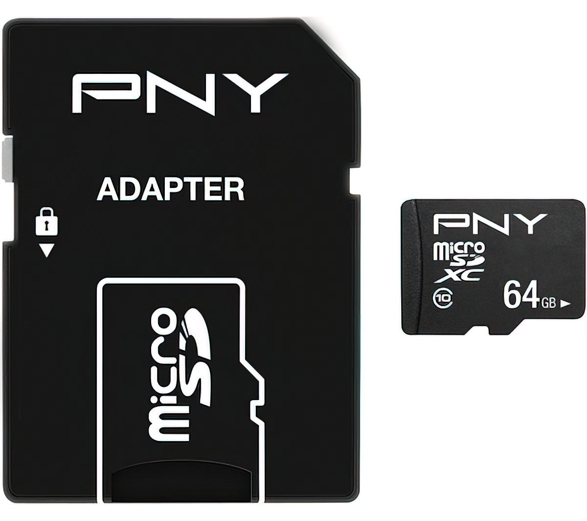 Minneskort microSDXC PNY Performance Plus, 64Gb, Klass 10, Med Adapter P-SDU64G10PPL-GE