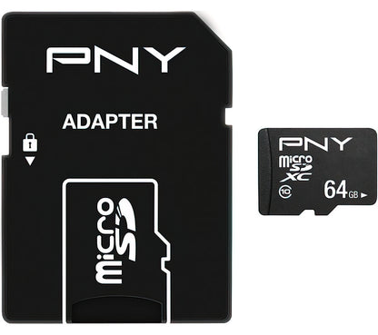 Minneskort microSDXC PNY Performance Plus, 64Gb, Klass 10, Med Adapter P-SDU64G10PPL-GE
