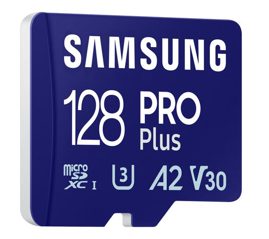 Minneskort microSDXC Samsung PRO Plus, 128Gb, Klass 10 / UHS-1 U3, med Kortläsare MB-MD128SB/WW