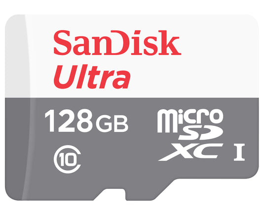 Minneskort microSDXC SanDisk Ultra, 128Gb, Klass 10 SDSQUNR-128G-GN6MN
