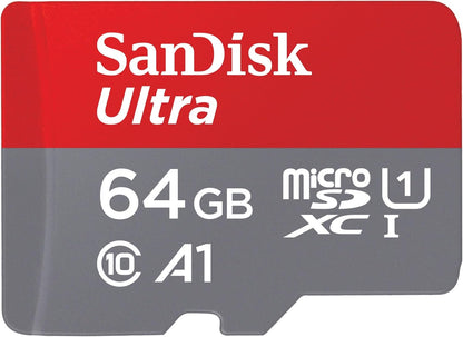 SanDisk Ultra Android A1 microSDXC-minneskort, 64 GB, Klass 10 / UHS-1 U1 SDSQUAB-064G-GN6MN