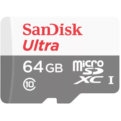 Minneskort microSDXC SanDisk Ultra, 64Gb, Klass 10, Med Adapter SDSQUNR-064G-GN3MA