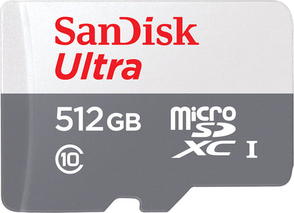 Minneskort microSDXC SanDisk Ultra, 512Gb, Klass 10 SDSQUNR-512G-GN3MN