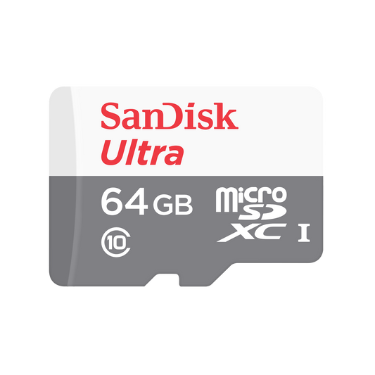 Minneskort microSDXC SanDisk Ultra, 64Gb, Klass 10, Med Adapter SDSQUNR-064G-GN6TA