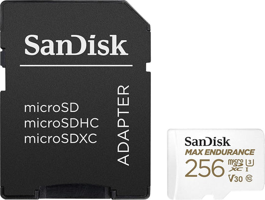 Minneskort microSDXC SanDisk MAX Endurance, 256Gb, Klass 10 / UHS-1 U3, Med Adapter SDSQQVR-256G-GN6IA