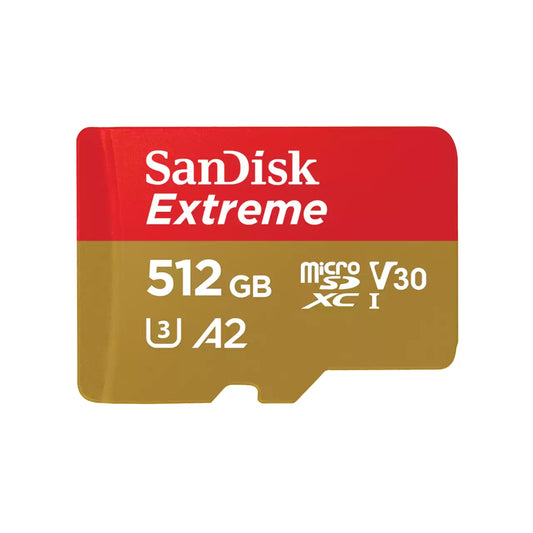 SanDisk Extreme microSDXC-minneskort, 512Gb, Klass 10 / UHS-1 U3 SDSQXAV-512G-GN6MN