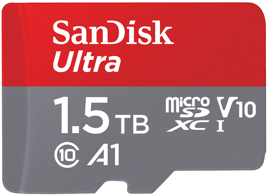 Minneskort microSDXC SanDisk Ultra Android A1, 1.5TB, Klass 10 / UHS-1 U1 SDSQUAC-1T50-GN6MN